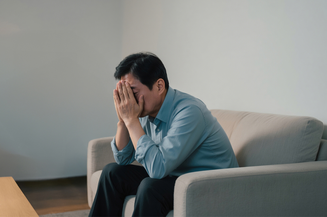 넘어질 것 같은 불안으로 움직임을 피하게 되는 경우 이미지